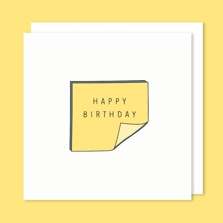 Happy Birthday Sticky Note for wholesale by t'art designs