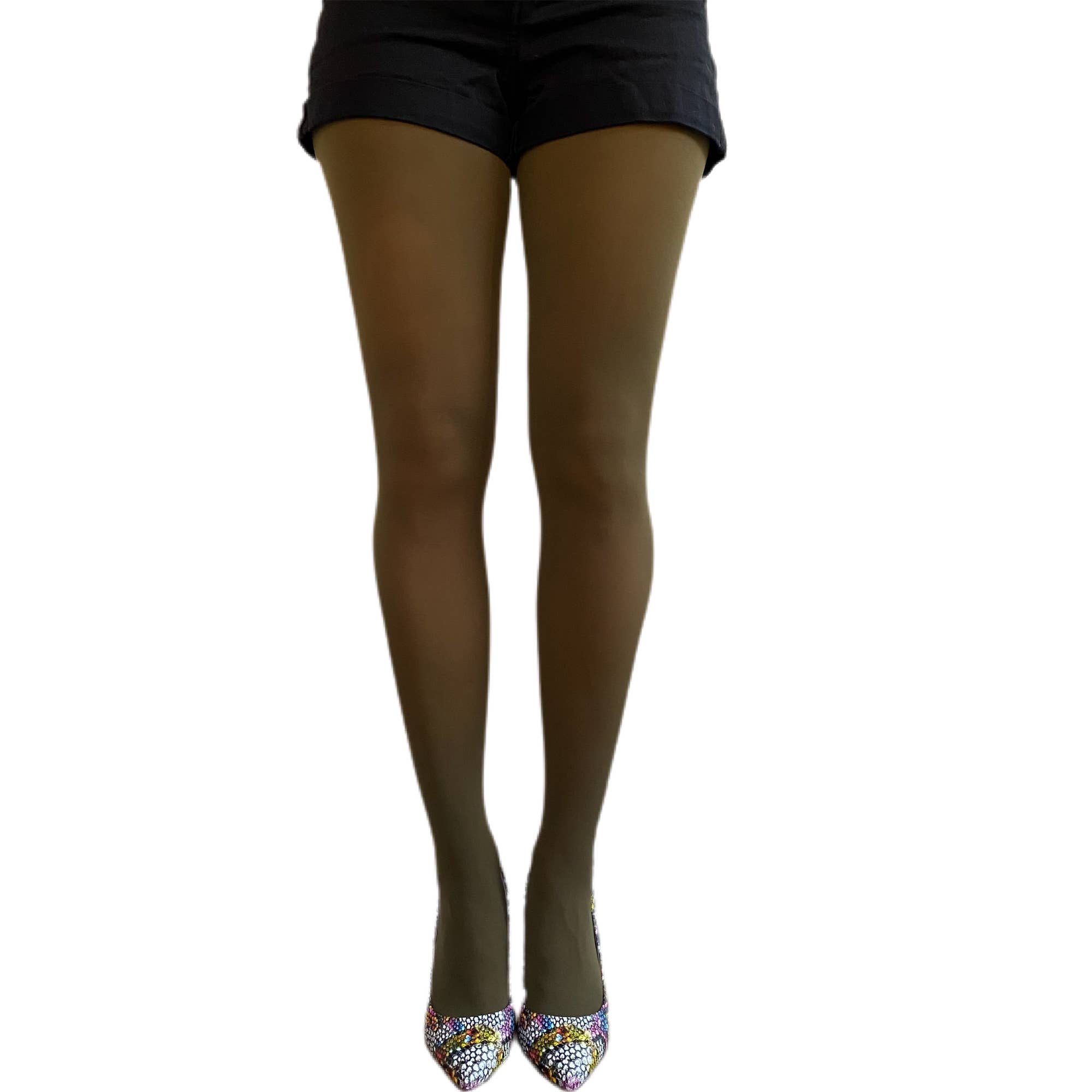 Malka Chic - Wholesale Tights - Women's - Green Olive Opaque Tights for All Women1