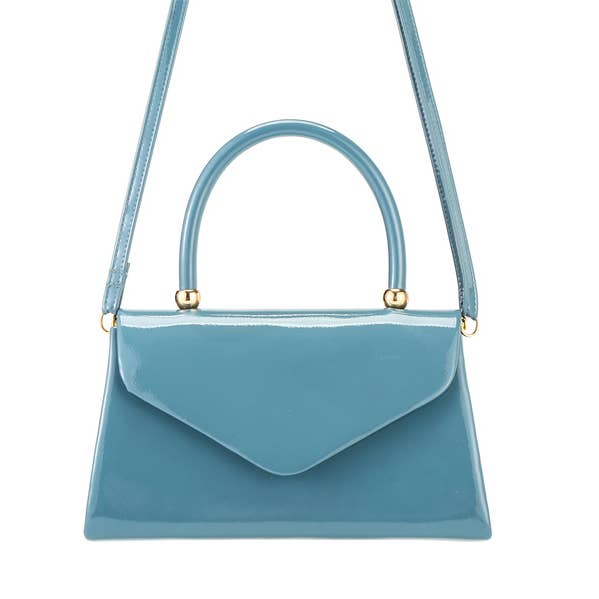 Sac à main élégant en faux cuir verni pour femme pour la vente par Nima Accessories Inc