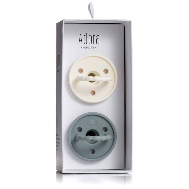 Adora Classic Pacifier Set - Graphite Vanilla Adora Classic Pacifier Set - Graphite Vanilla