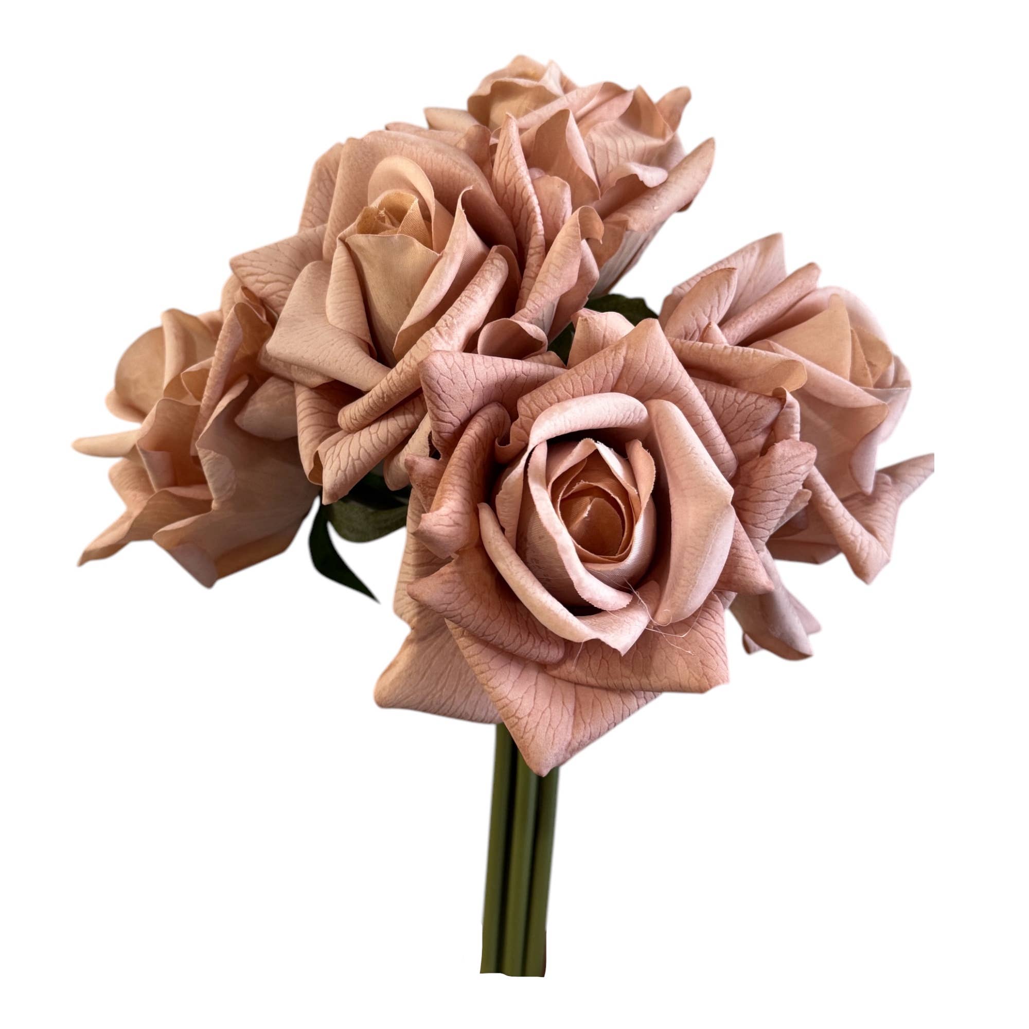 Angel Isabella - Wholesale Artificial Flowers - 10" Pack of 5 Stems-Moisturized coating Real Touch Rose4