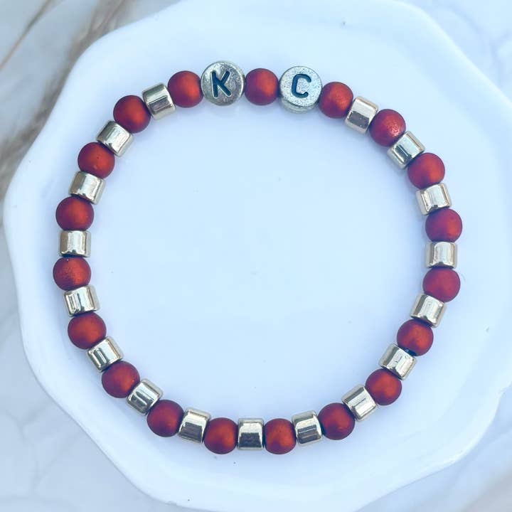 KC Football Bracelets | Red and Gold for wholesale by Seasons in Kansas City