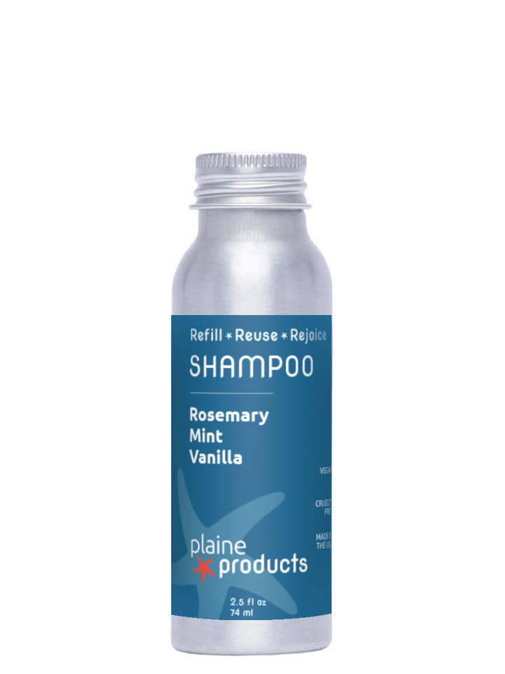 Shampoo format voyage 75 ml pour la vente par Plaine Products