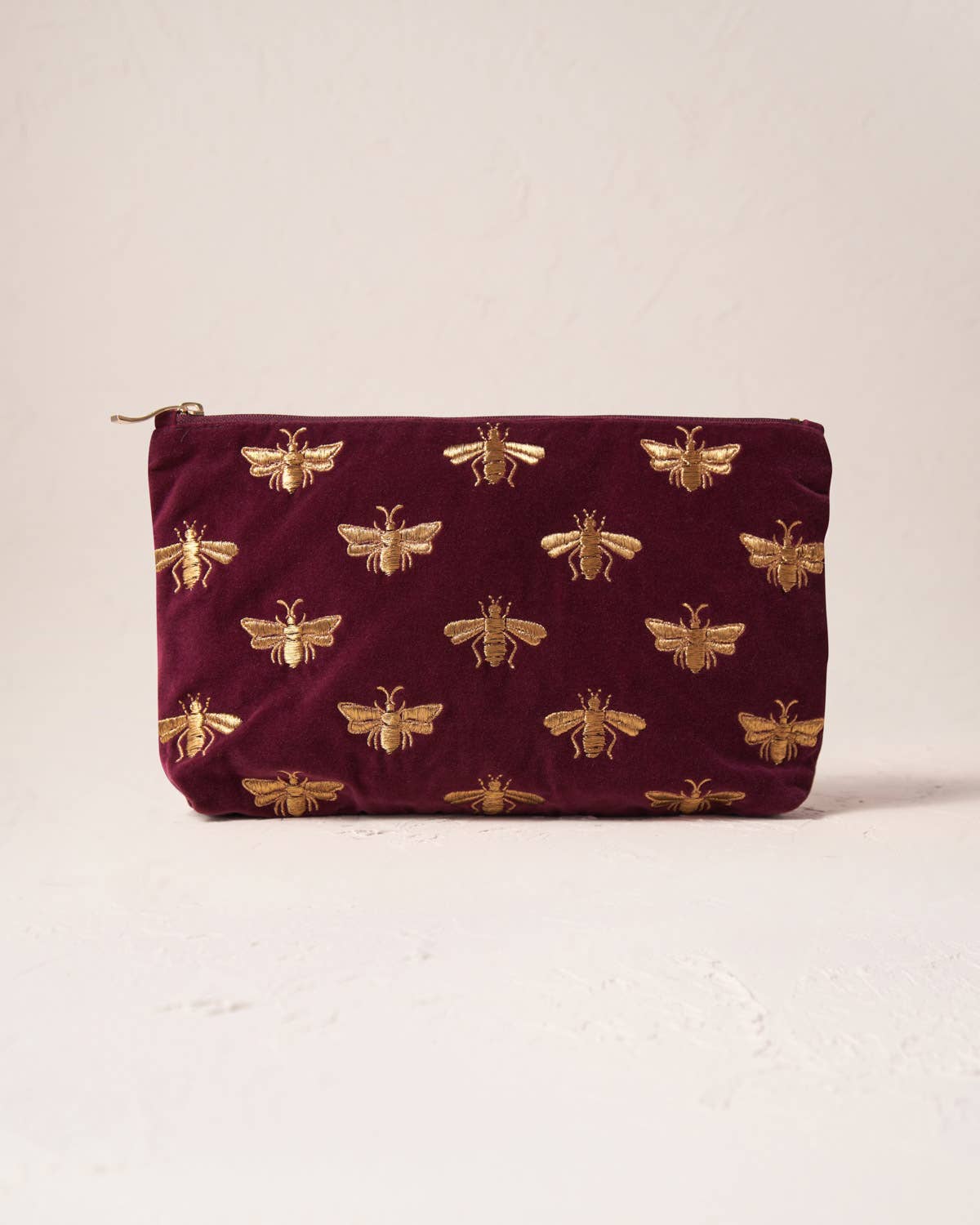 Louis Vuitton, upcycled, handpainted jungle print cosmetic pouch