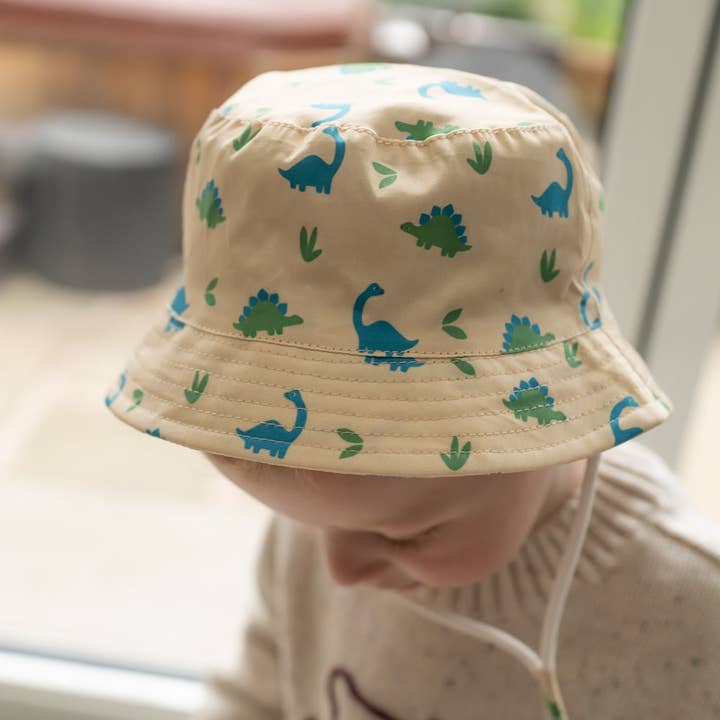 Ziggle Baby - Wholesale Bucket Hat - Kids - Blue/Green Dinos Sun Hat