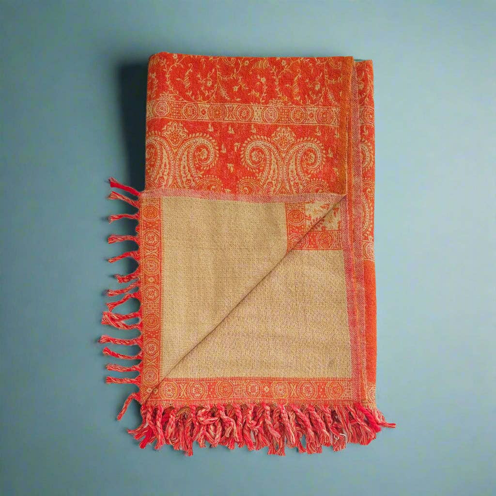 Tibet Handicrafts LLC - Wholesale Wrap - Women's - The Orange Shade Shawl1