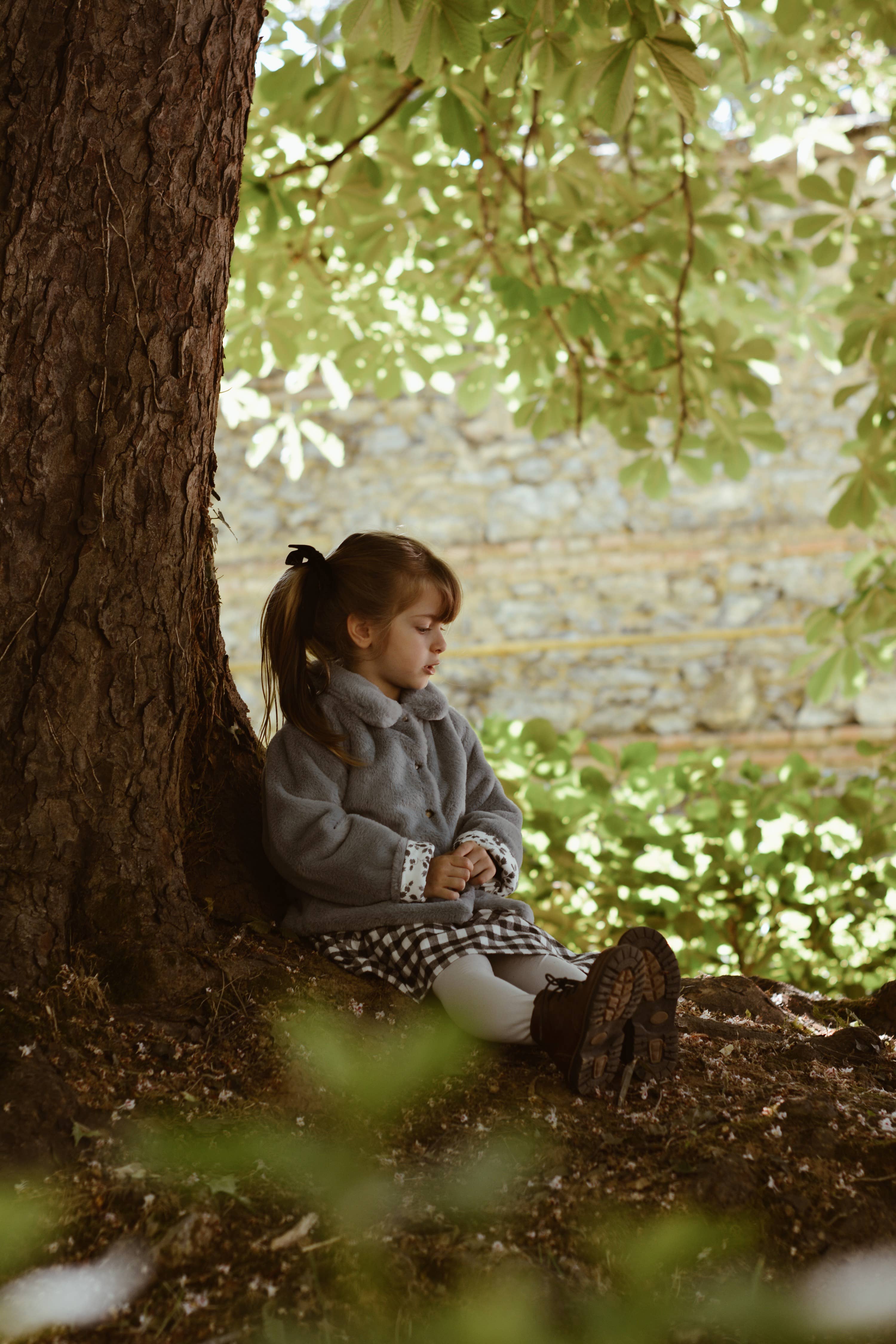 Eli & Nev (we cover U.S. import duties) - Wholesale Jacket - Kids - Baby / Kids Blue Faux-fur Jacket with Floral Lining OEKO-TEX5