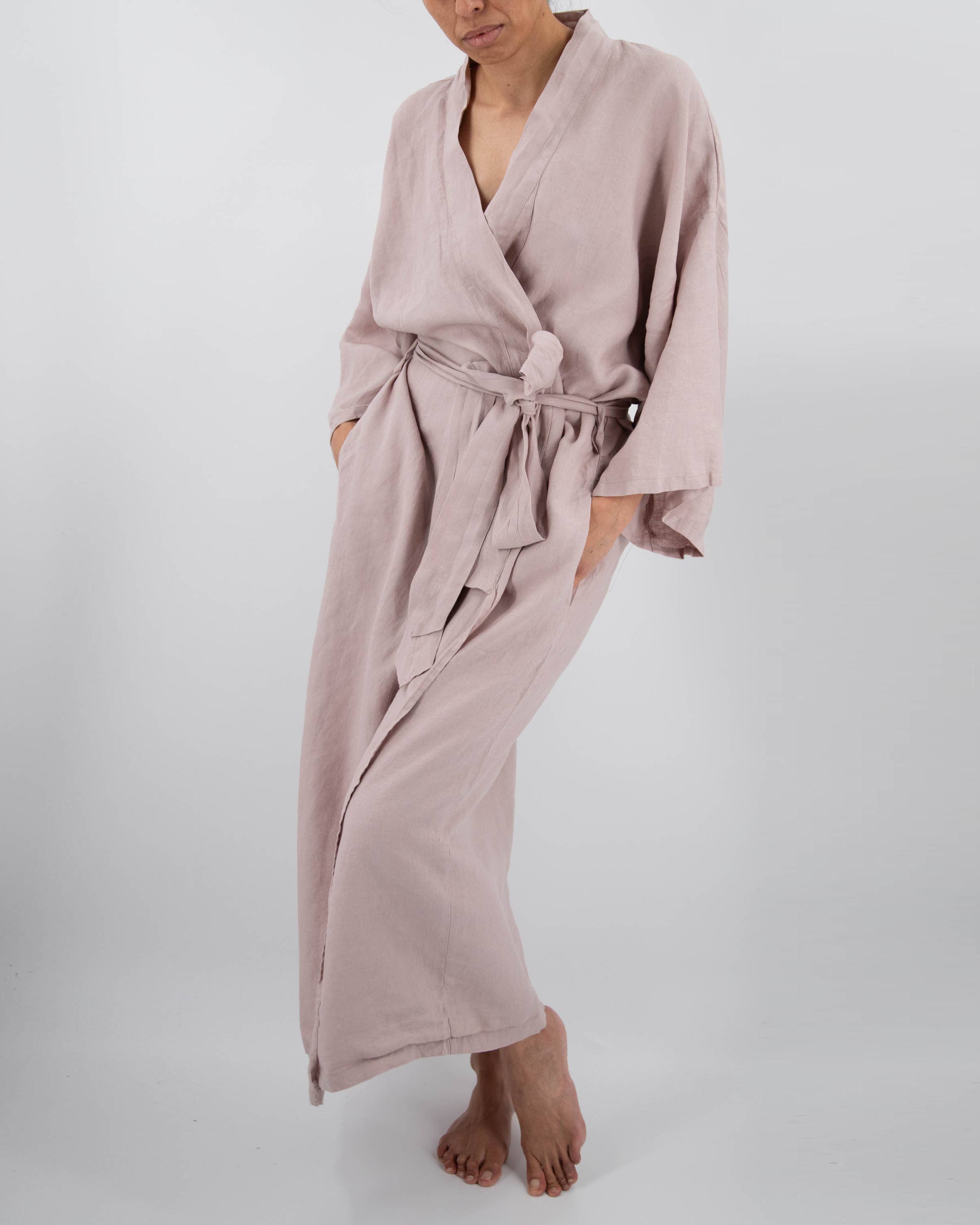 Sunday Morning - Wholesale Robe - Women's - Sai Full-Length Linen Robe5