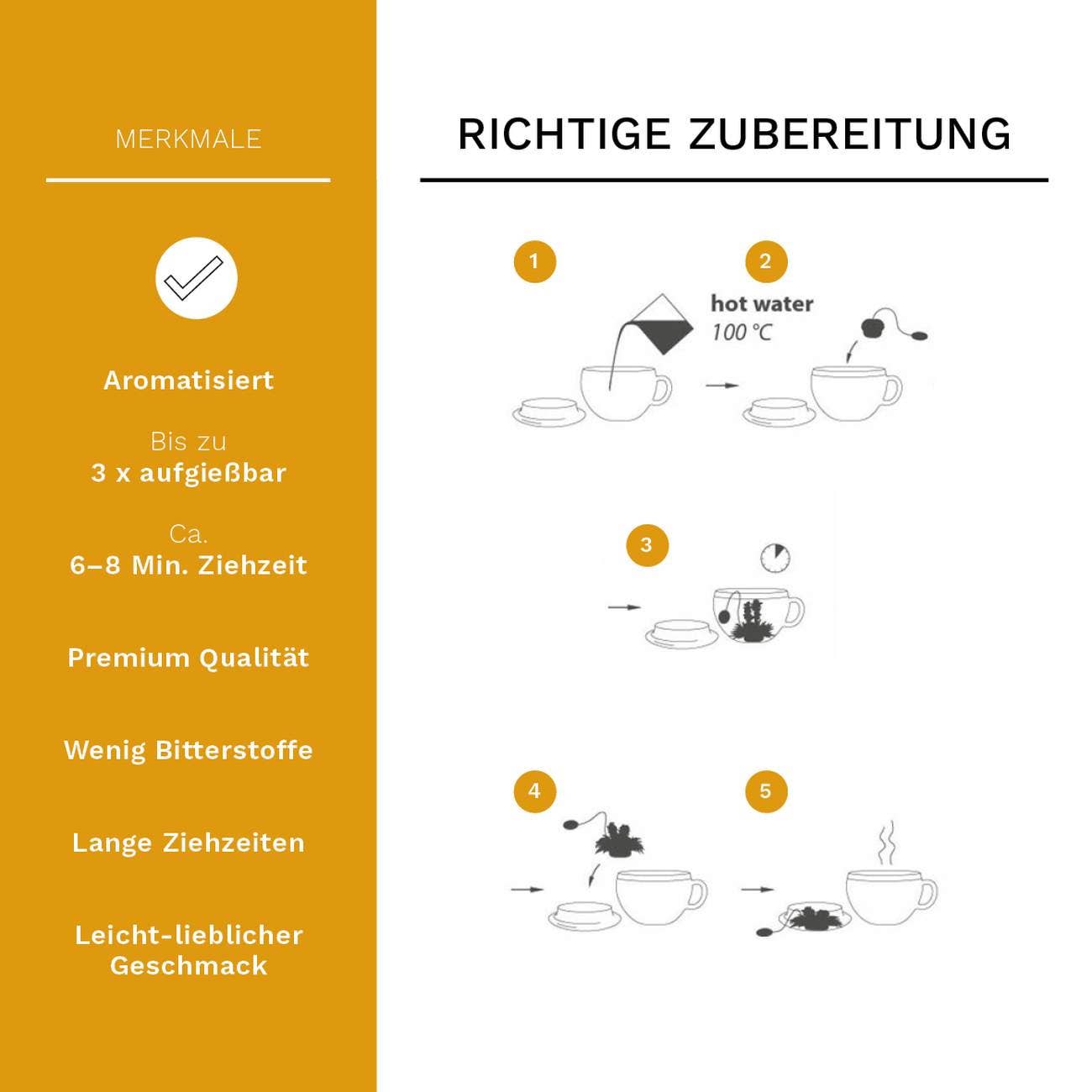 Creano - Venta al por mayor Bolsitas de té - Pack de 36 bolas de té blanco ErblühTeelini6