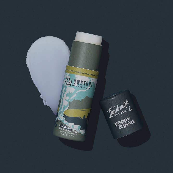 The Landmark Project, Lip Balm, Yellowstone Huckleberry Hot Springs for wholesale by Poppy & Pout