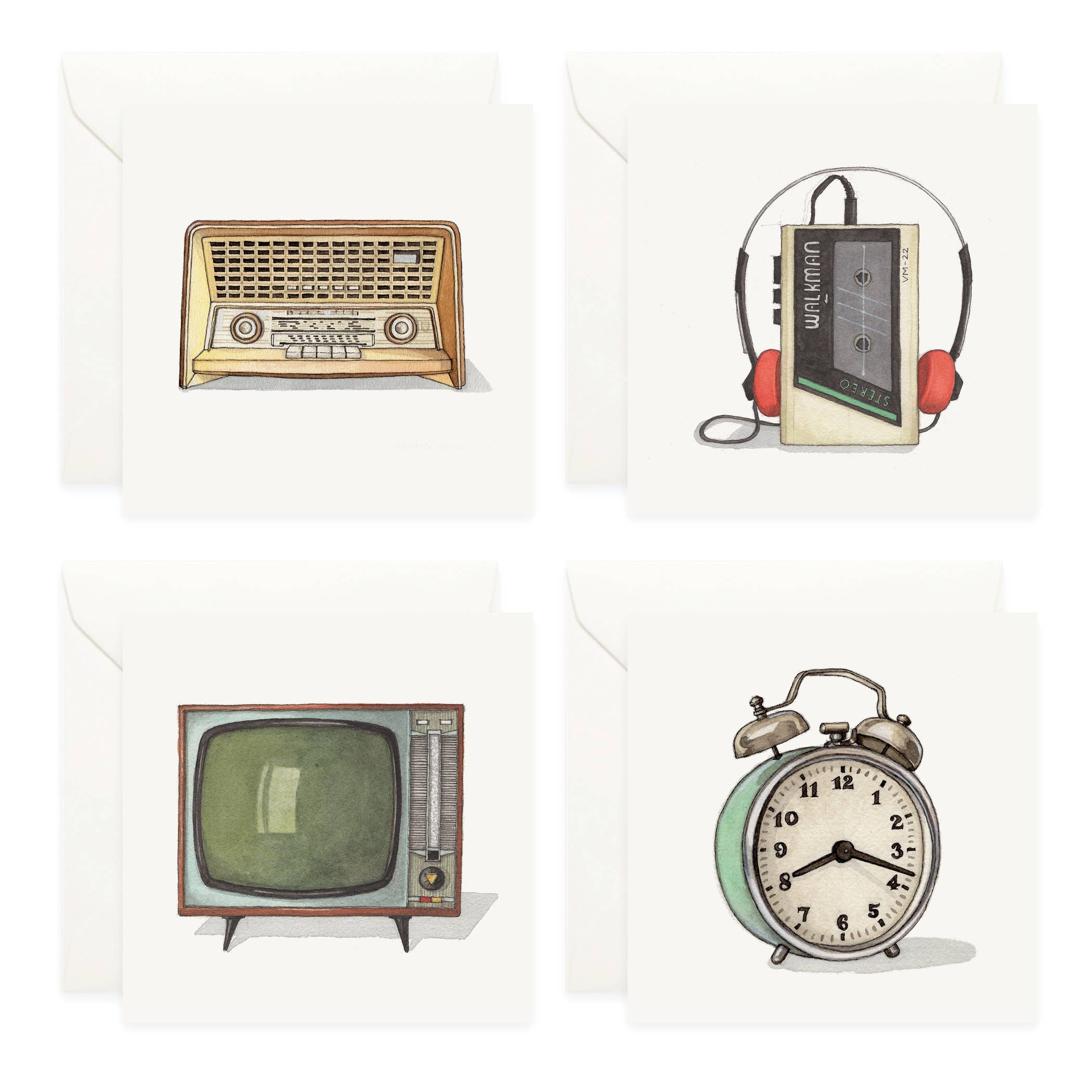 Yeesan Loh - Wholesale Stationery/Notecard Set - Mini Cards Set / Retro Objects1