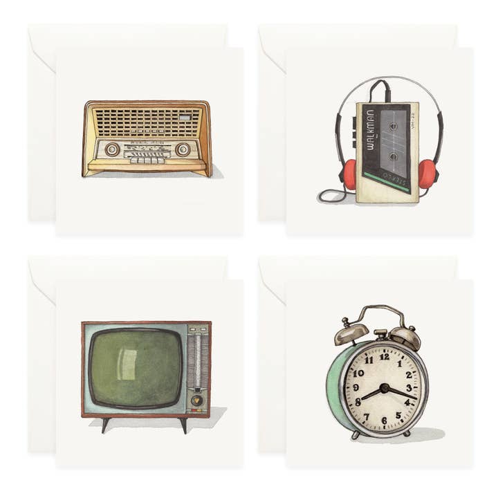 Yeesan Loh - Wholesale Stationery/Notecard Set - Mini Cards Set / Retro Objects1