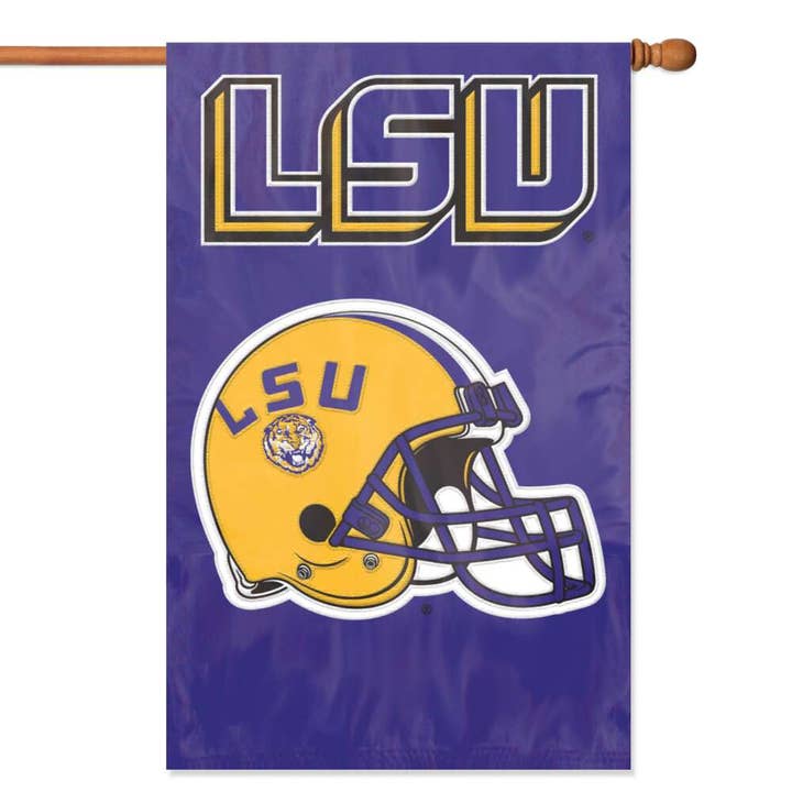 LSU Tigers Applique Banner Flag for wholesale by Party Animal, Inc.