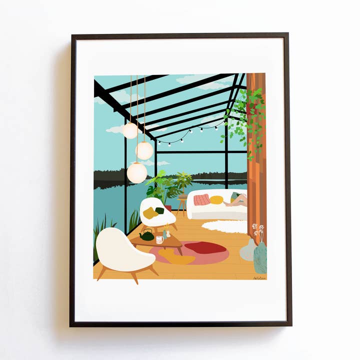 Poster Lake house A3 for wholesale by AKABE PARIS
