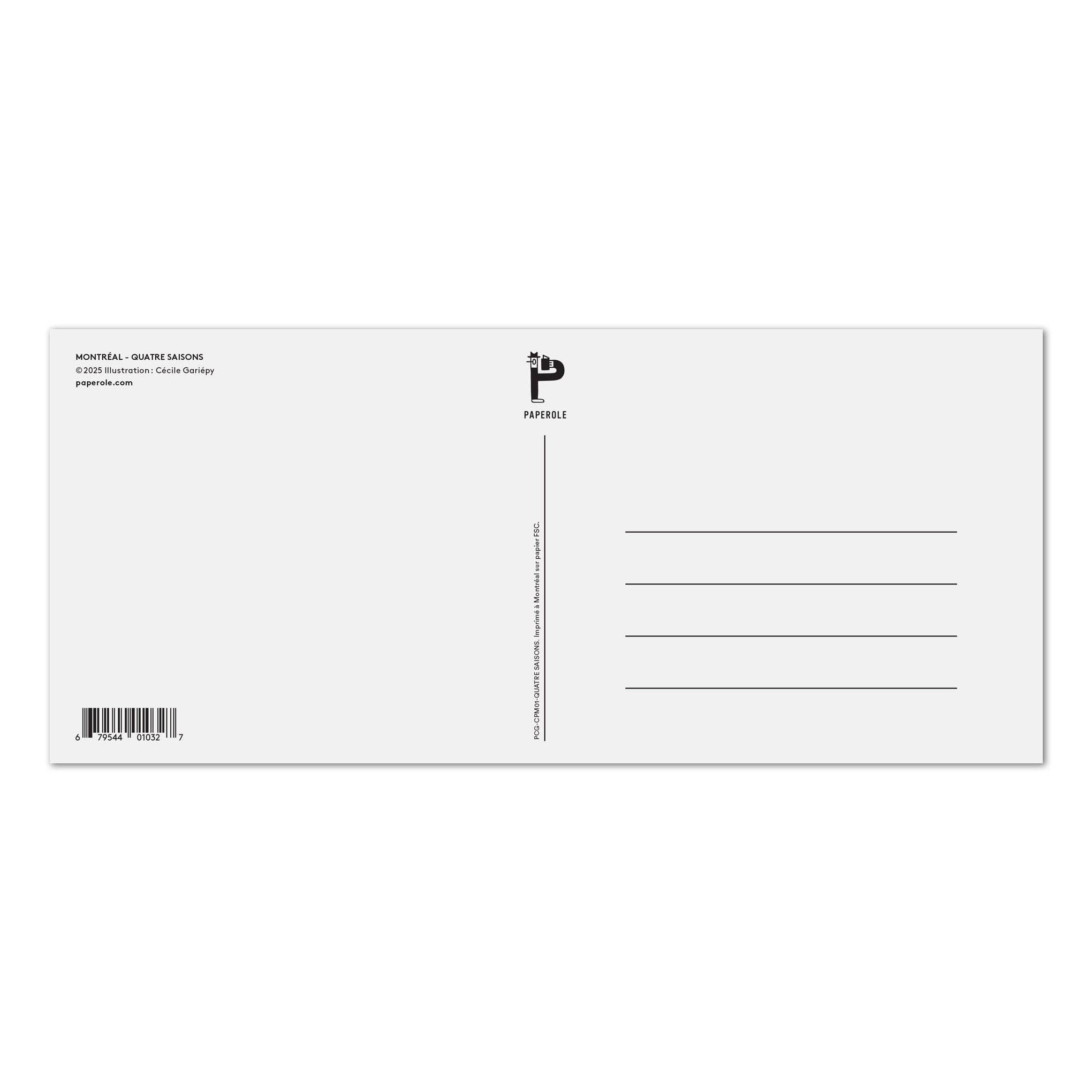 Paperole - Wholesale Postcard - MONTRÉAL - FOUR SEASONS — Postcard2