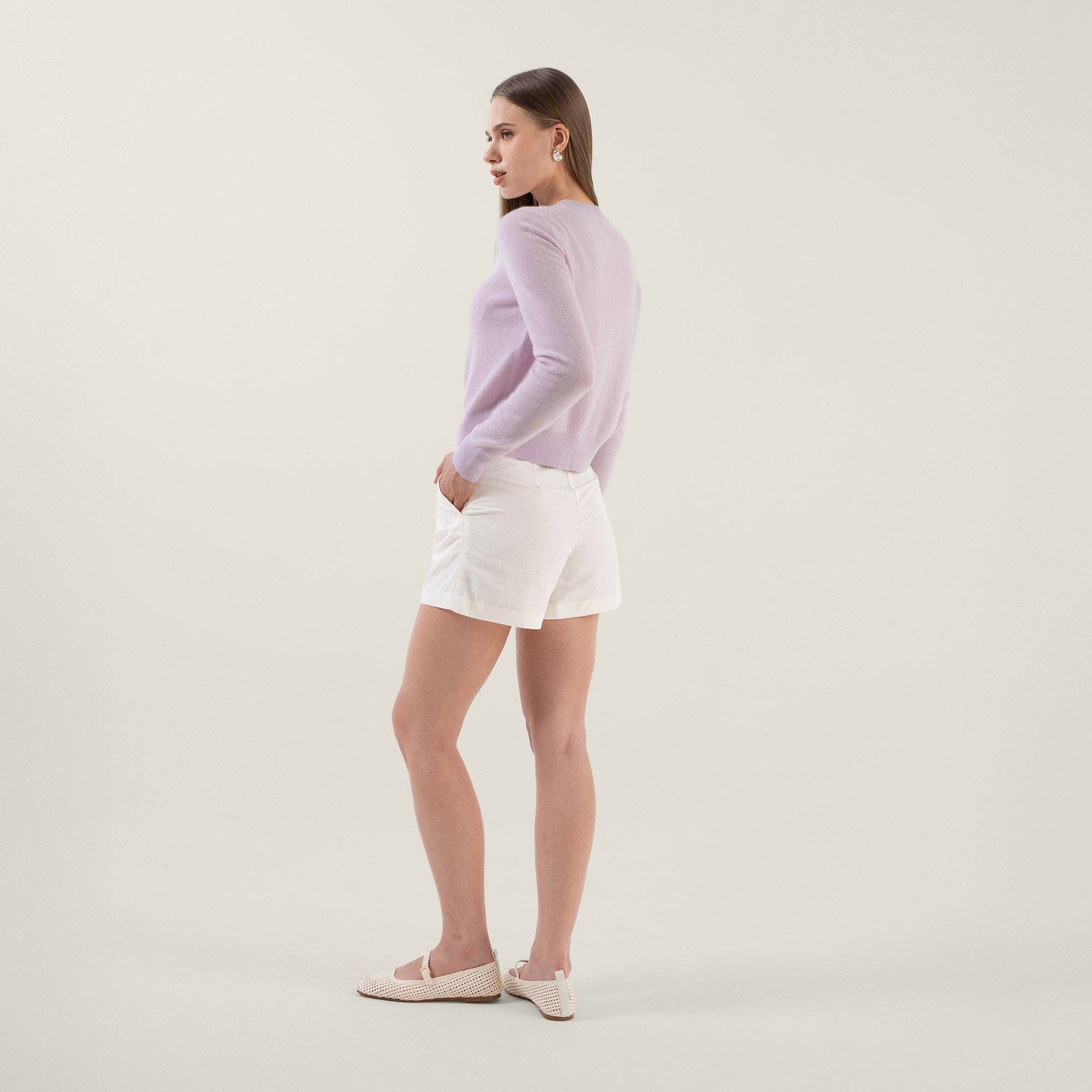 Italic - Wholesale Cardigan - Women's - Sadie Cashmere Crew Cardigan22