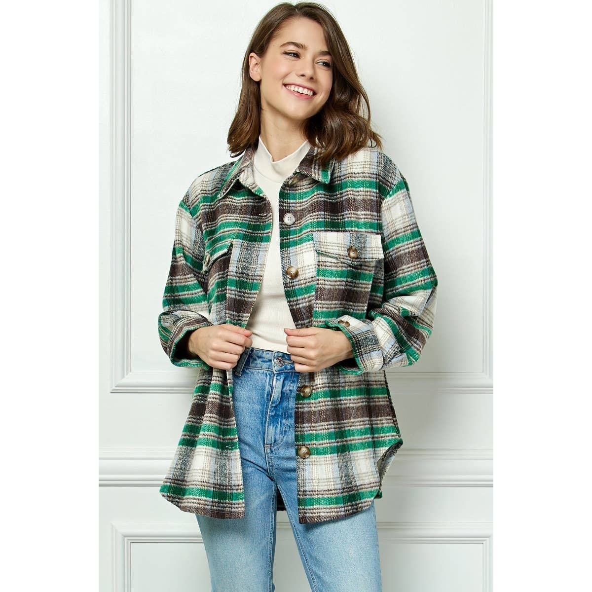 Veveret - Wholesale Jas - Dames - Klassieke geruite beugel1