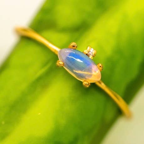 Brass Opal Crystal Ring for wholesale by Baizaar