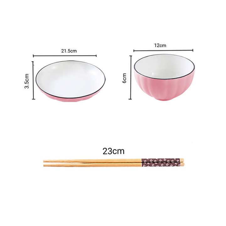 SOGA International Pty Ltd - Wholesale Tableware set - SOGA 12 pcs Pink Ceramic Dinnerware Set1