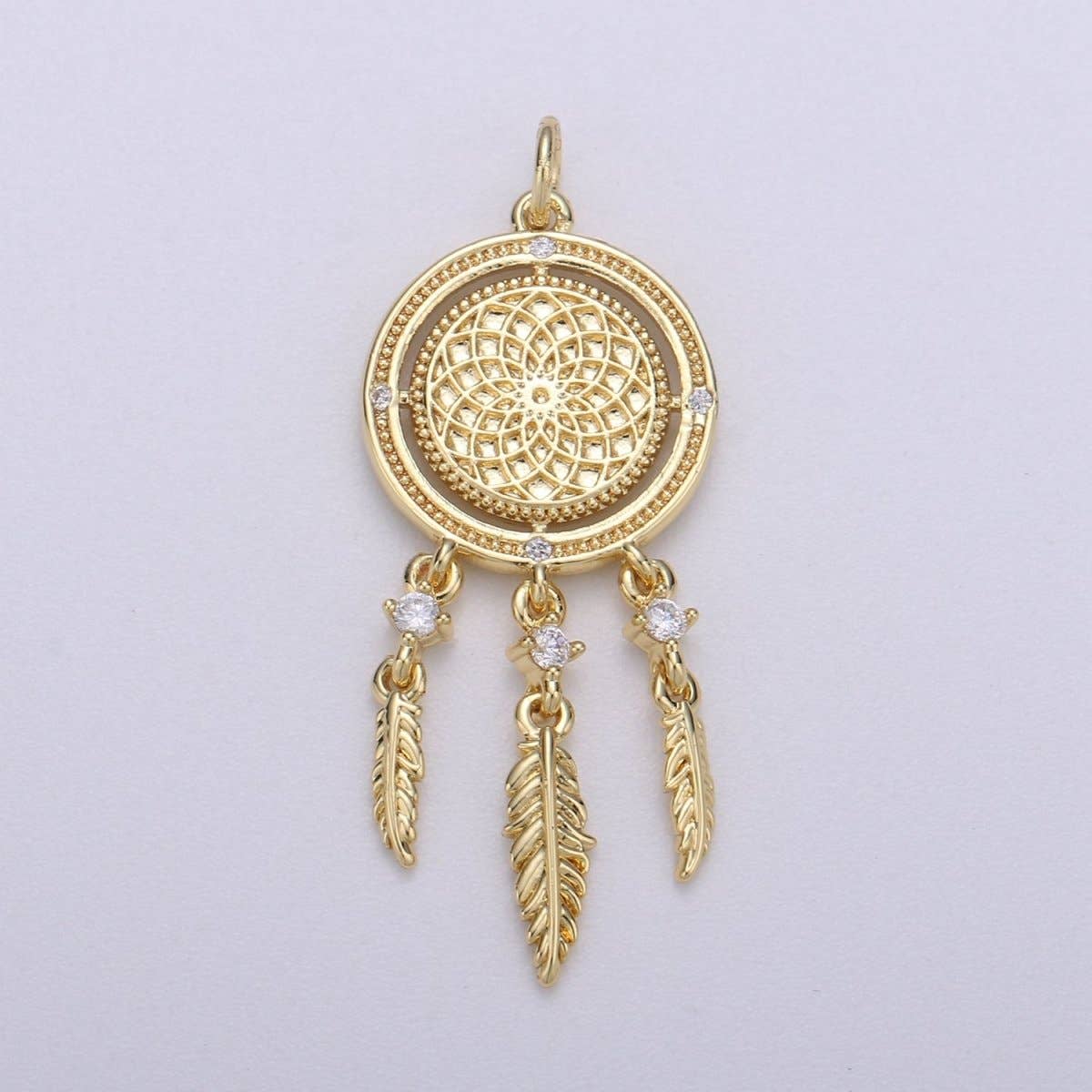 Aim Eternal – wholesale Individuell berlock/hänge – 14K Guld Fylld CZ Geometrisk Hantverk Boho Drömfångare Berlock | C4310