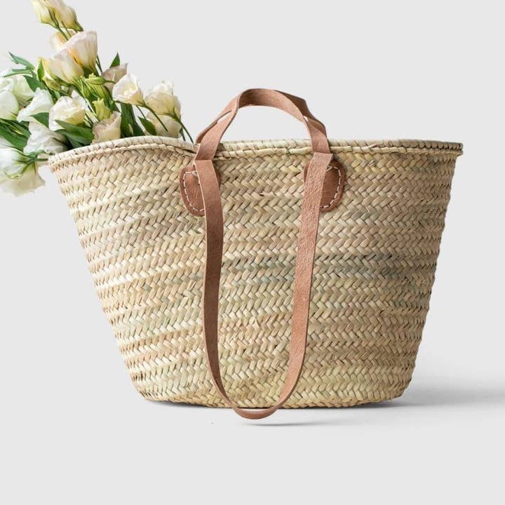 HandmadeBestSeller - Wholesale Beach Bag - STRAW BAG With Double Leather Handles - bags for women4