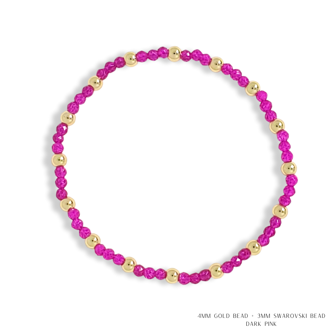 Savvy Bling - Vendita all'ingrosso Bracciale con perline - Bracciale con Perline in Oro e Cristalli Swarovski - Più Colori11