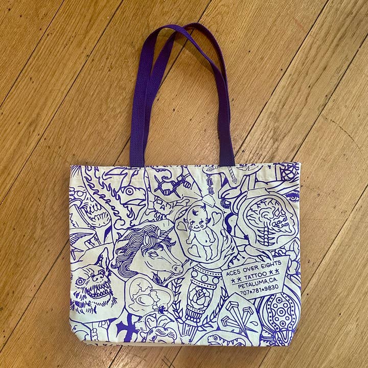 Foolish Fetish - Wholesale Tote Bag - Unisex - Tattoo Stencil Tote Bag4