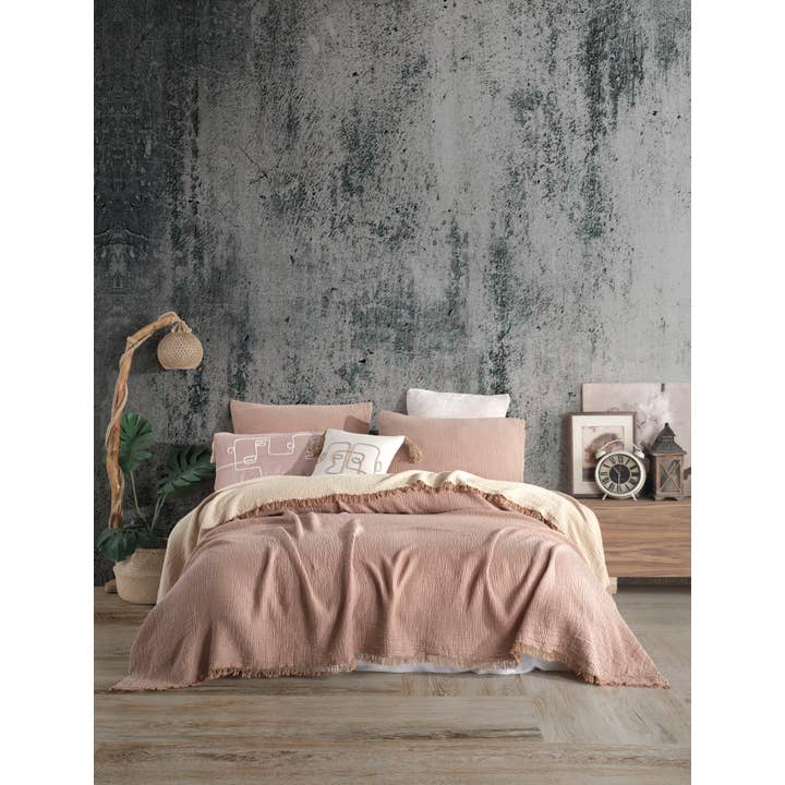 destinyhometex - Wholesale Throw Blanket - Purple color 4 layer gauze throw15