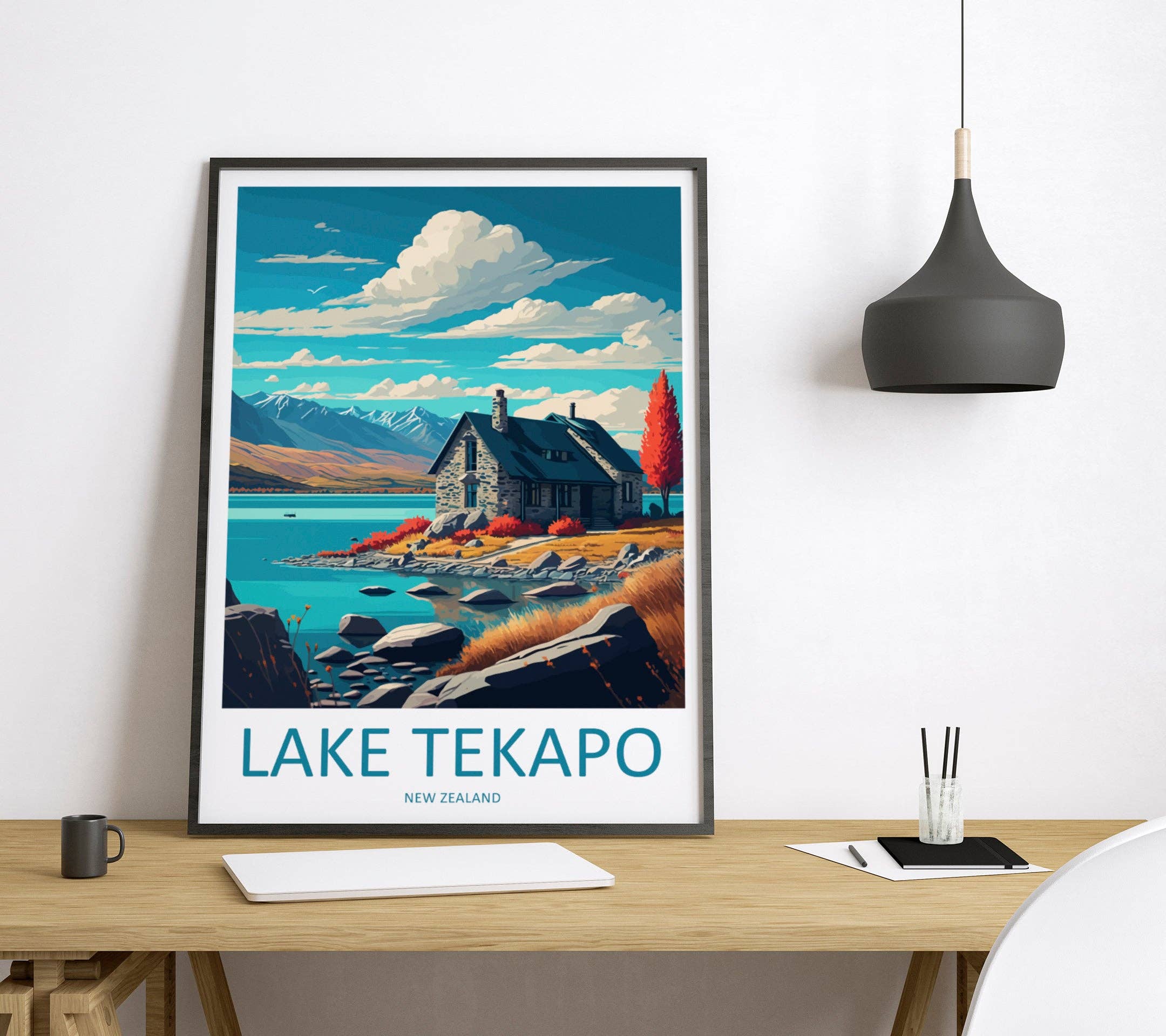 TravelzonaArt – wholesale Poster – Lake Tekapo New Zealand Travel Poster3