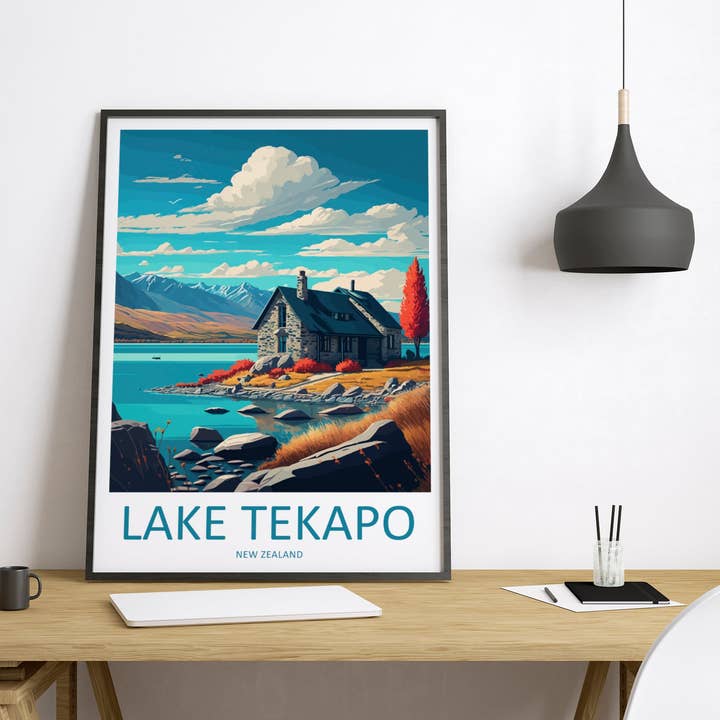 TravelzonaArt – wholesale Poster – Lake Tekapo New Zealand Travel Poster3