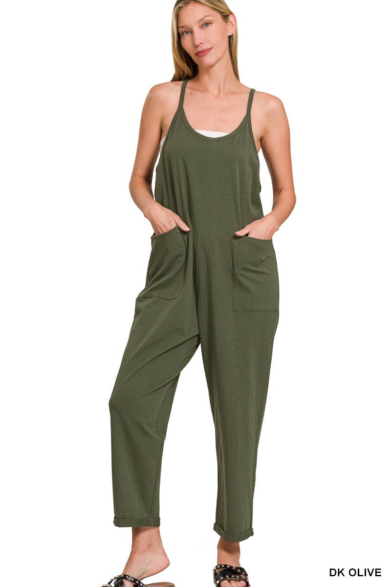 Vanilla Monkey - Wholesale Jumpsuit - Women's - Spaghetti Strap Pocketed Jumpsuit13