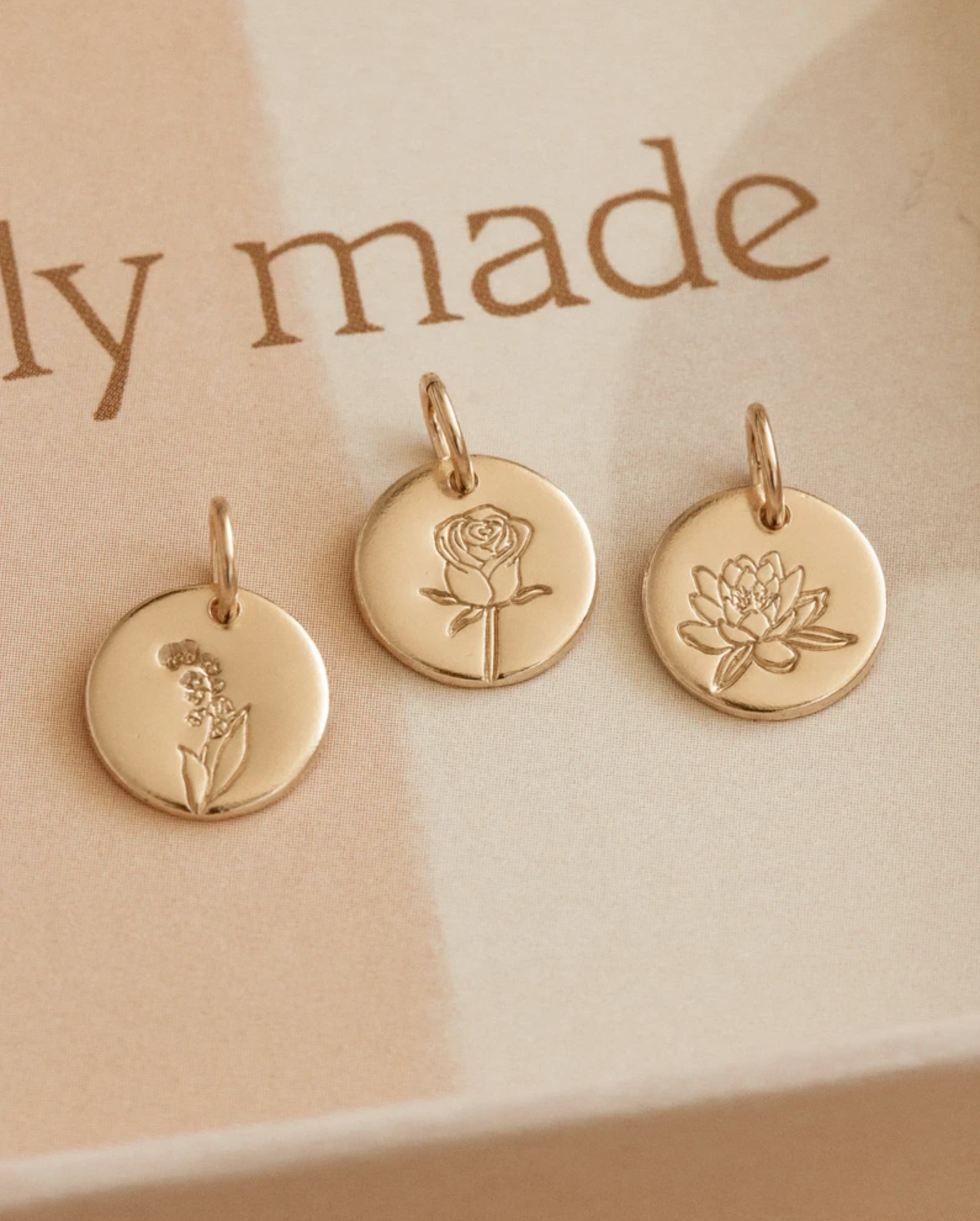 Everly Made - Wholesale Charm/Dangle Bracelet - Water Lily • July Birth Flower Small 3/8" Charm2