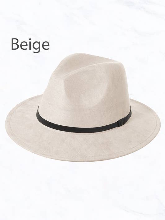 Suede Fedora Regular Peach Top with Leather Belt for wholesale by Suzie Q USA