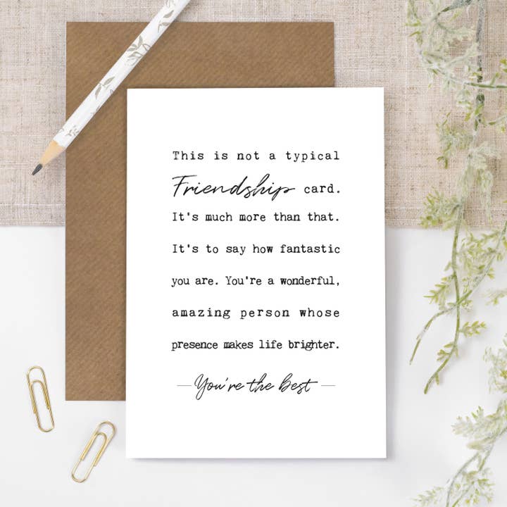 Heartwarming Friendship Card for wholesale by Coulson Macleod (U.S. Duties Paid)