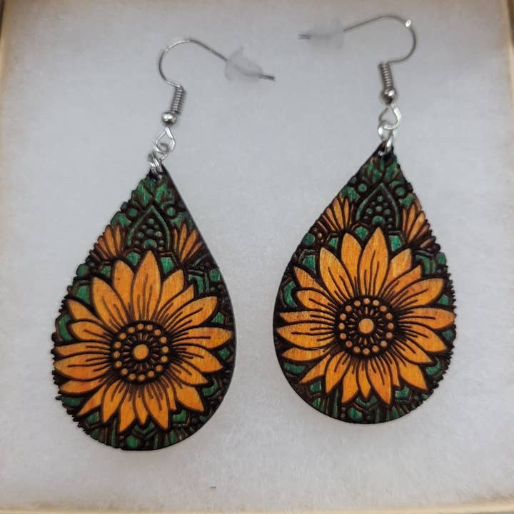 sunflower01 Ohrringe für den Großhandel von Circle F Boutique and Trading Post