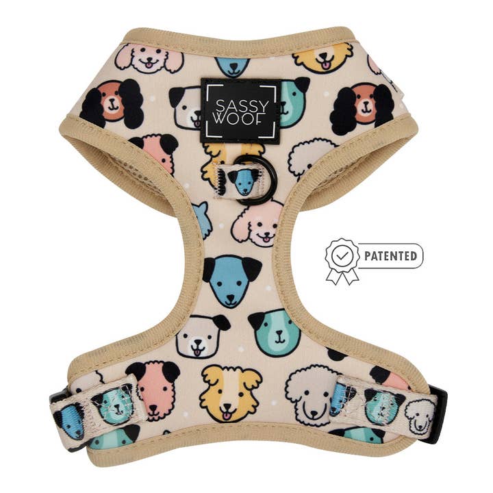 Dog Adjustable Harness - Mixed With Love for wholesale by SASSY WOOF