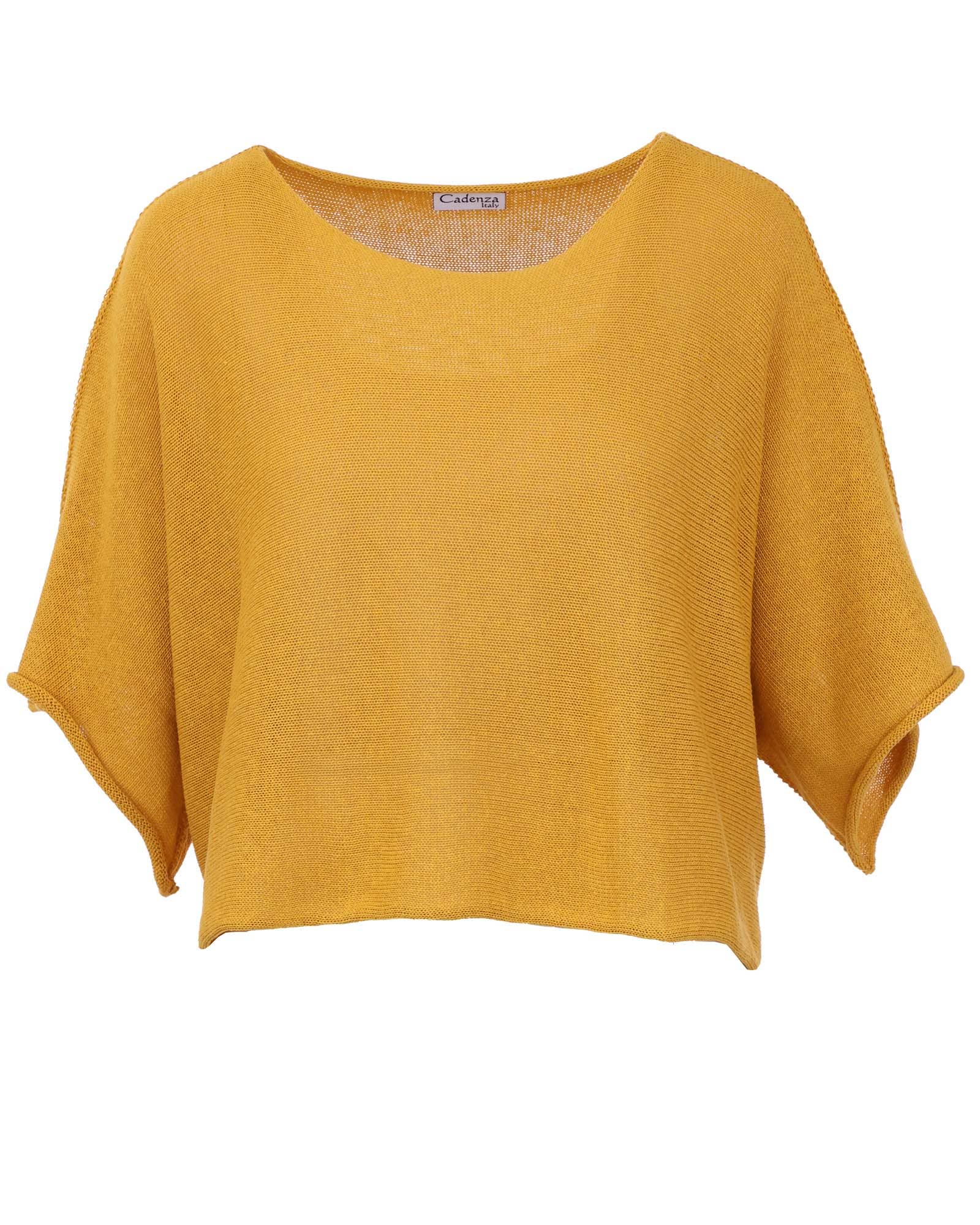 Cadenza Italy Ltd - Wholesale Gebreide top - Dames - Korte tuniektop van katoenmix13