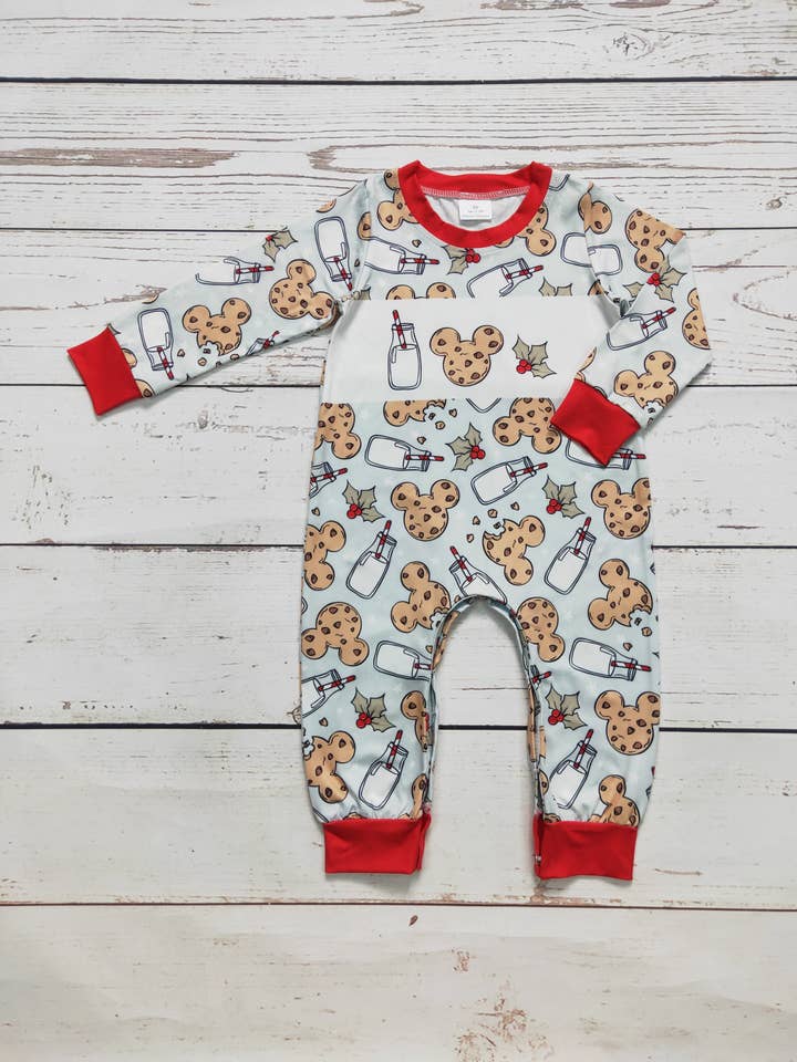 sassy kids palace - Wholesale Jumpsuit - Baby - Baby Cookie Milk Christmas Romper0