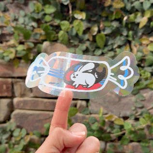 Le Petit Elefant - Wholesale Suncatcher - White Rabbit Suncatcher Rainbow Decal Sticker1