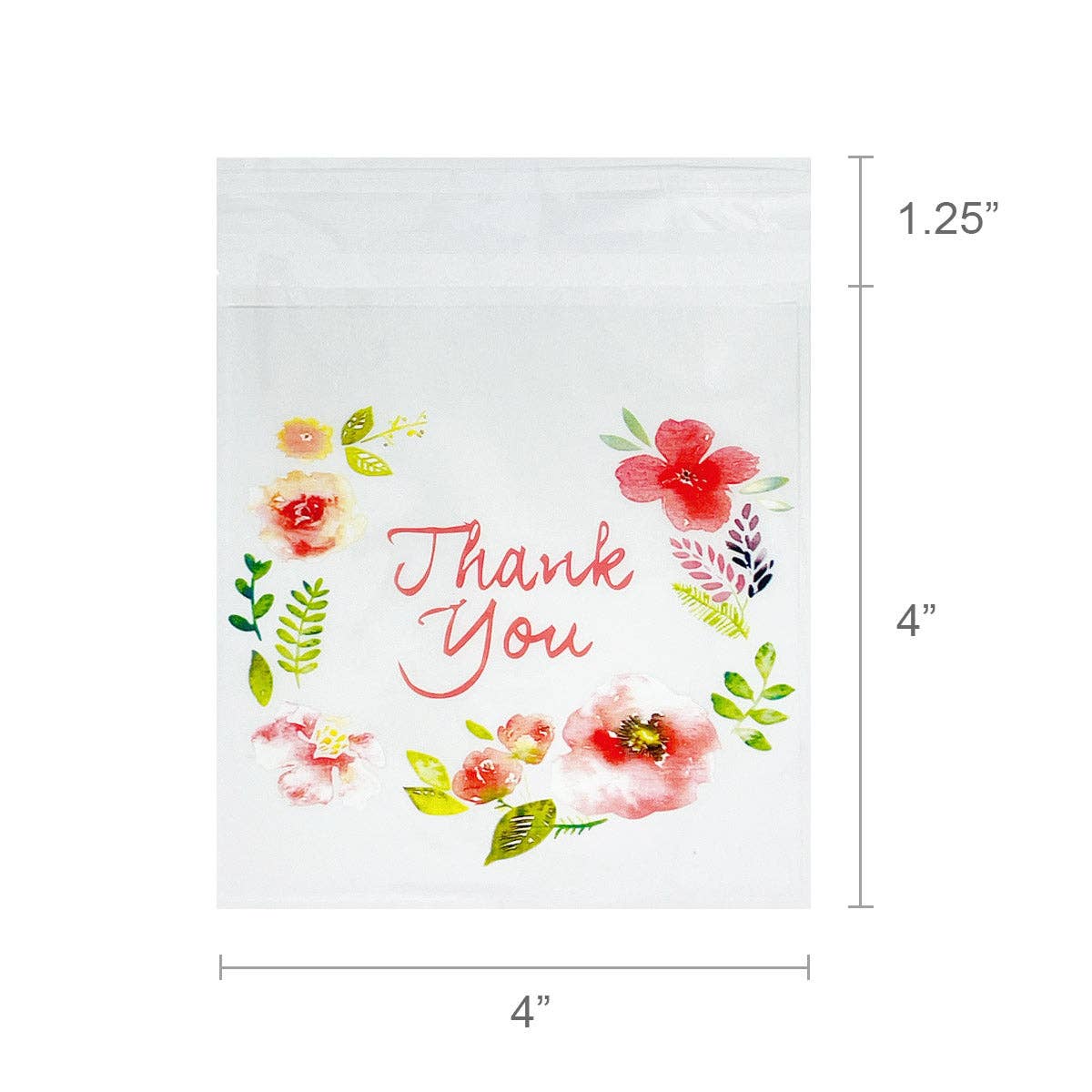 Wrapables.com - Wholesale Food Storage Wrap/Bag - Wrapables Transparent Self-Adhesive 4" x 4" Candy Cookie Bag3