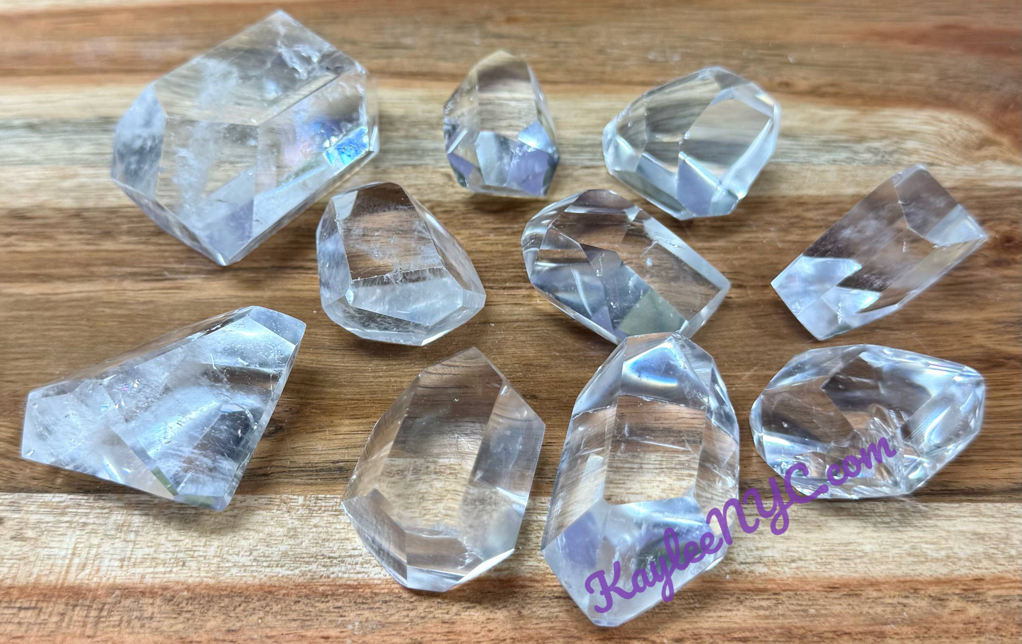 KayleeNYC - Wholesale Spiritual Stone/Crystal - 1 lb Natural Clear Quartz Freeform Crystals Polished Healing7