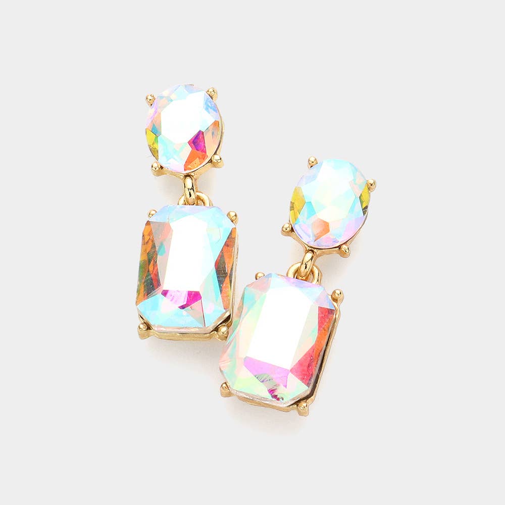 Sensibling Corp. - Vente Boucles d'oreilles pendantes - Boucles d'oreilles de soirée carrées en forme de grappe de pierres13