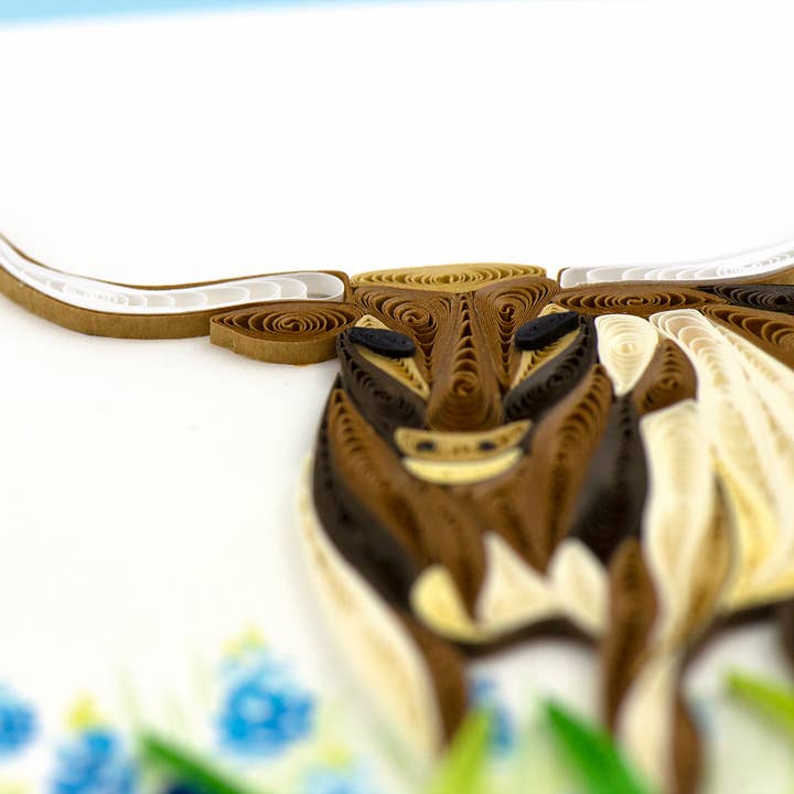 Quilling Card - Wholesale Everyday Greeting Card - Texas Longhorn