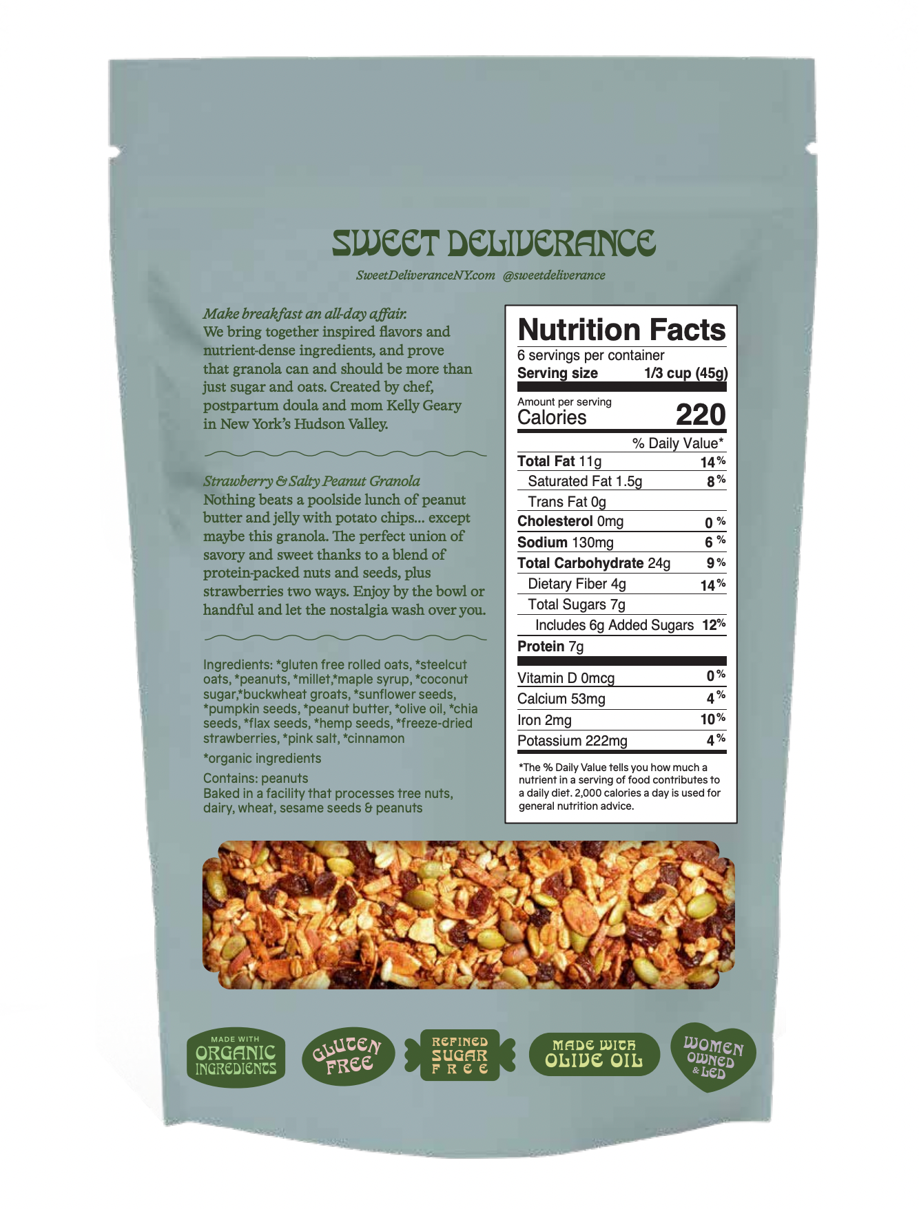 Sweet Deliverance - Vente Granolas - Granola fraise et cacahuète salée2