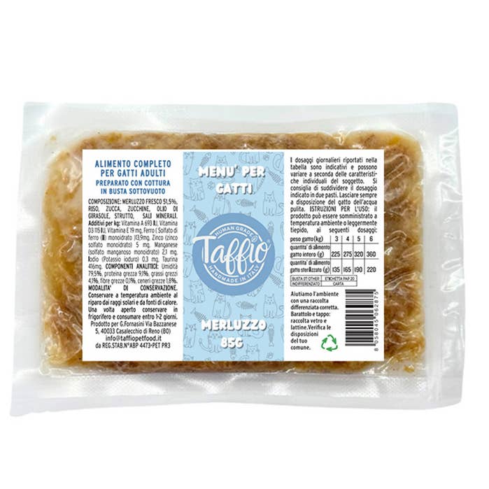 Gatto - Menù in Busta Sottovuoto - Merluzzo 85g per la vendita all'ingrosso da parte di TAFFIO PET FOOD