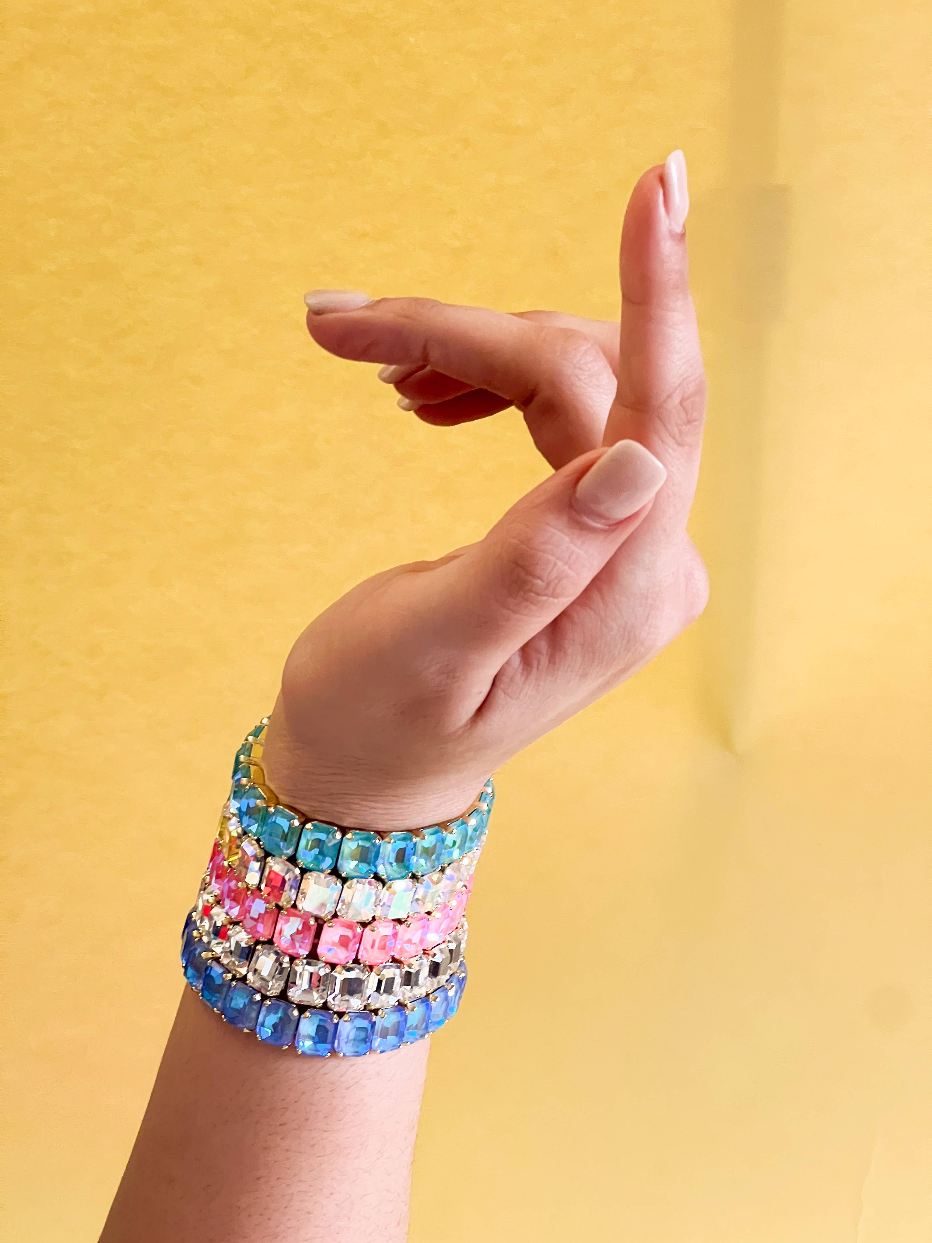 Ryd 7 tommer Octavia Stretch Armbånd - BFM30BGCRY for engroshandel på Faire1