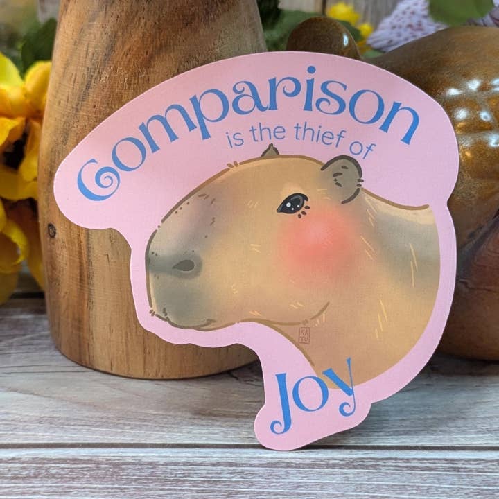 Autocolantes Vinil com Frases Inspiradoras de Capivara por atacado de Witchbriar Cottage