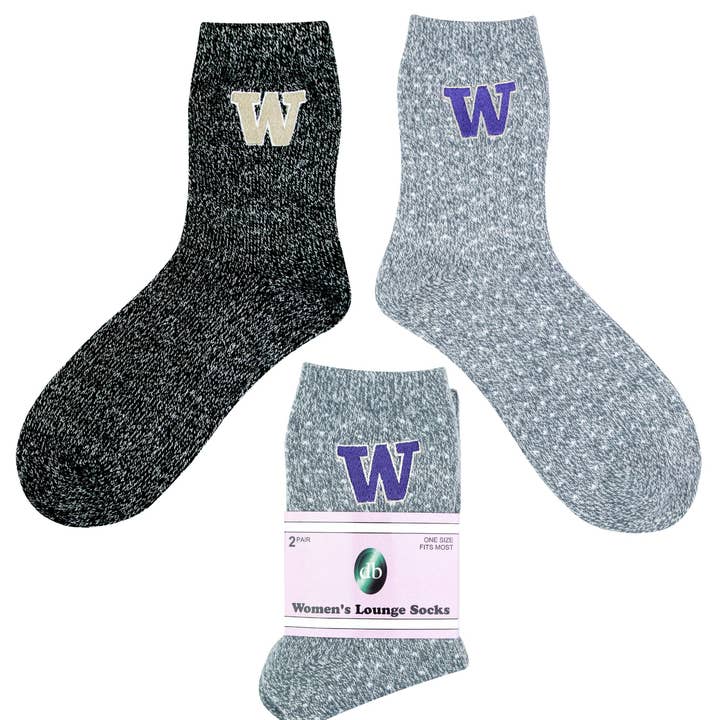 Chaussettes de détente pour femmes Washington Huskies - (lot de 2) pour la vente par Donegal Bay