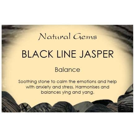 Black Line Jasper Information Cards for wholesale by Crystal Magick Wholesale Ltd