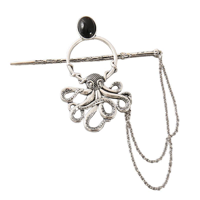 Tourtiwi - Wholesale Hair Pin - 🐙Gothic Octopus Pattern Chain Hair Pin